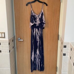 Tie dye long maxi dress size small